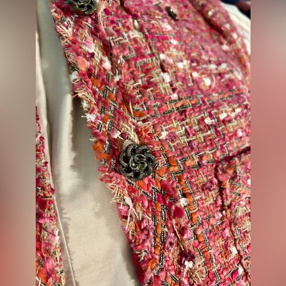 Old Navy Studio Spotlight Pink Tweed Jacket Size XS - Picture 6 of 7